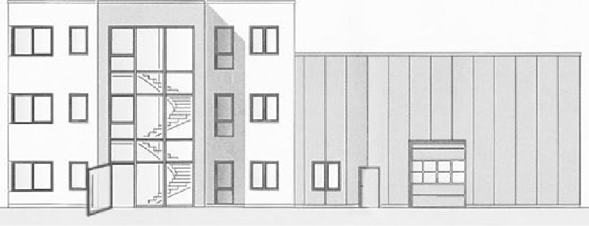 Firmengebäude der KTI Distribution GmbH - Tür auf