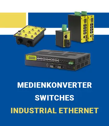 Blaues Transparent mit verschiedenen Netzwerkgeräten und dem Text Grundlagen der aktiven Netzwerktechnik - Zweitägiger Praxisworkshop bei uns in Bielefeld