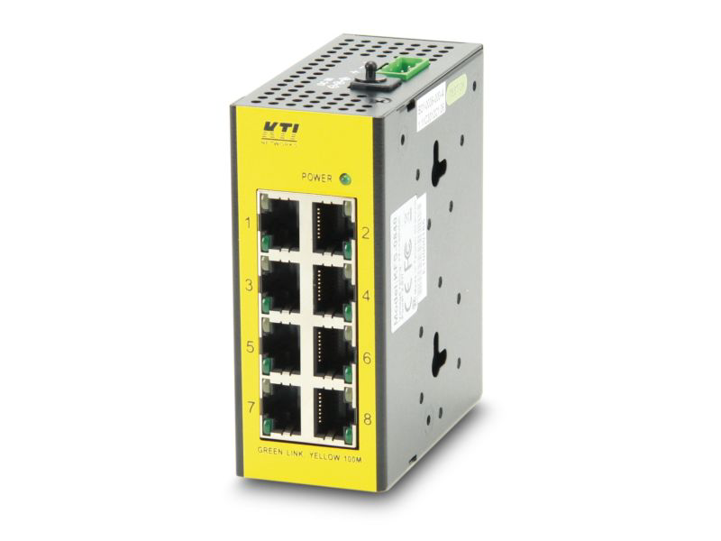 Frontansicht des KFS-0840-B Fast Ethernet Switches von KTI Networks